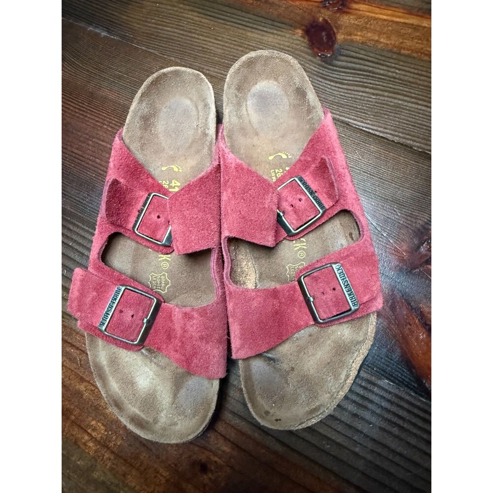 Birkenstock Arizona Suede Leather Women's in Zinfandel Size 41/ 10 Damaged